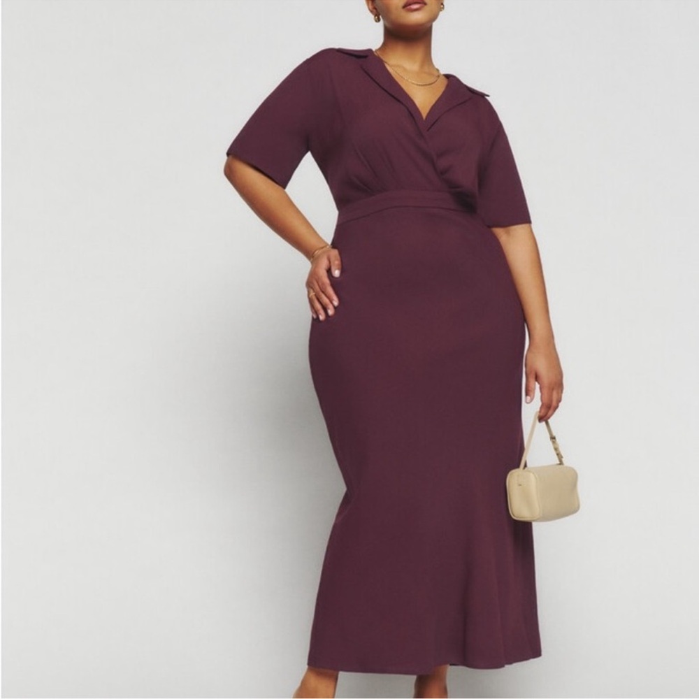NWT Reformation Danika Dress Prune - Size 1x